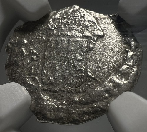 El Cazador Shipwreck 1/2 Real NGC Genuine Mexico Silver Coin Clashed 1772-83 - Picture 5 of 13