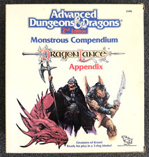 Dungeons & Dragons AD&D Monstrous Compendium Dragonlance Appendix VG+ Complete
