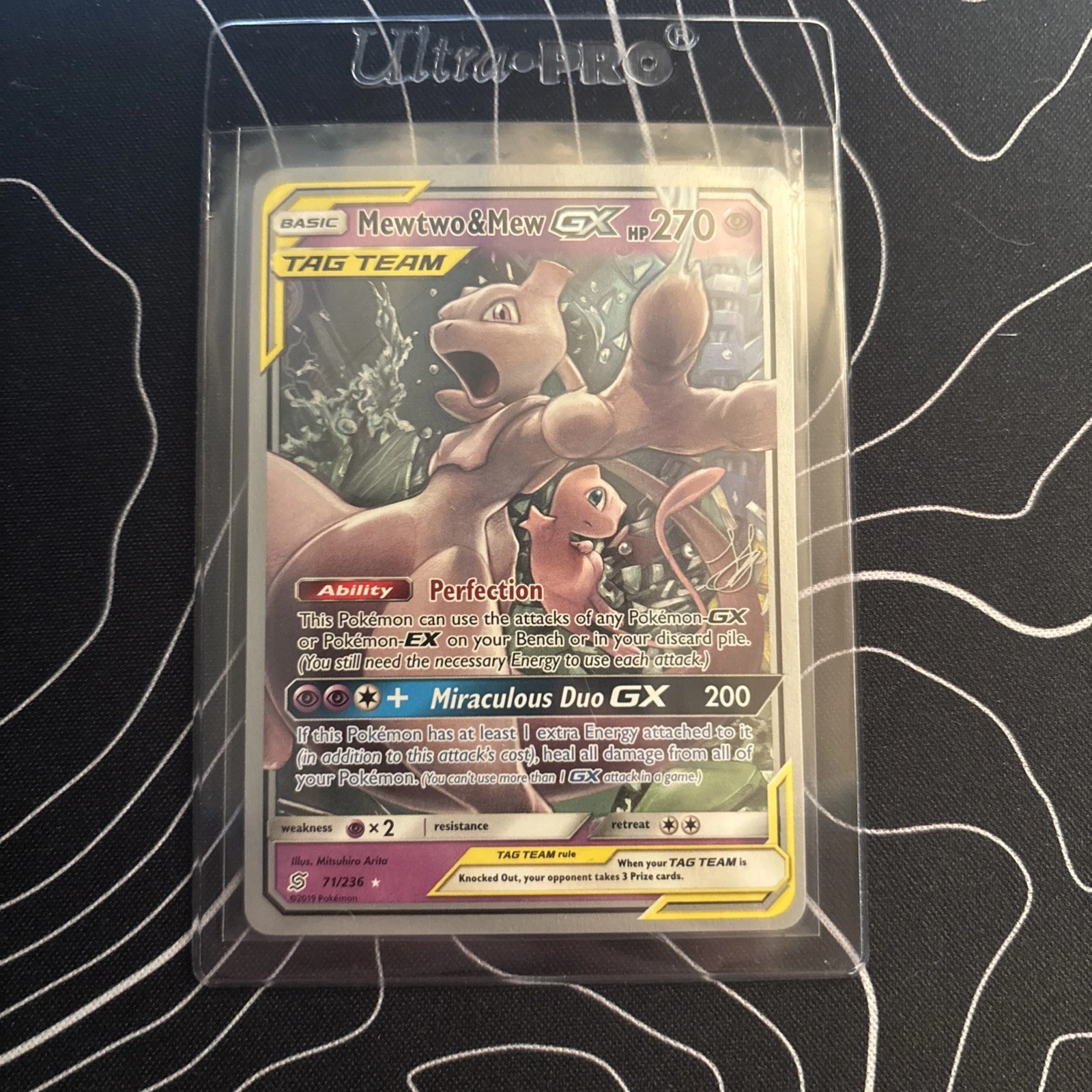 Deal for Pokemon Mewtwo Mew GX Card 2019 World Championship 71/236 - Mint Condition