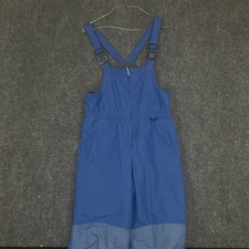 Lands' End Snow Bibs Kids Size 12 Blue Insulated Overalls Ski Pants