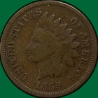 1869 Indian Head Cent Good G Coin #39707