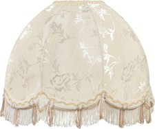 Aspen Creative 34503 Handsewn Scallop Dome Ivory Spider Shade