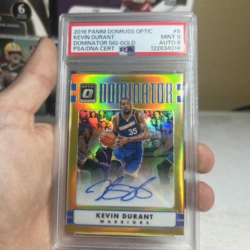 GOLD 10/10‼️ Kevin Durant Optic Dominator Signatures Auto PSA 9 AUTO 8 EBAY 1/1