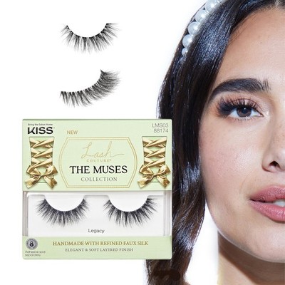 KISS The Muses, False Eyelashes, 'Legacy', 12mm, 1 pair (Pack of 1), Legacy 