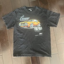 Vintage Chevrolet Camaro T-Shirt GM Mens Large Wicked Metal Black Tee Muscle Car