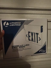 Exit Sign Lighted Clear Panel Ceiling Mount SureLites Emergency Equipment ESH71