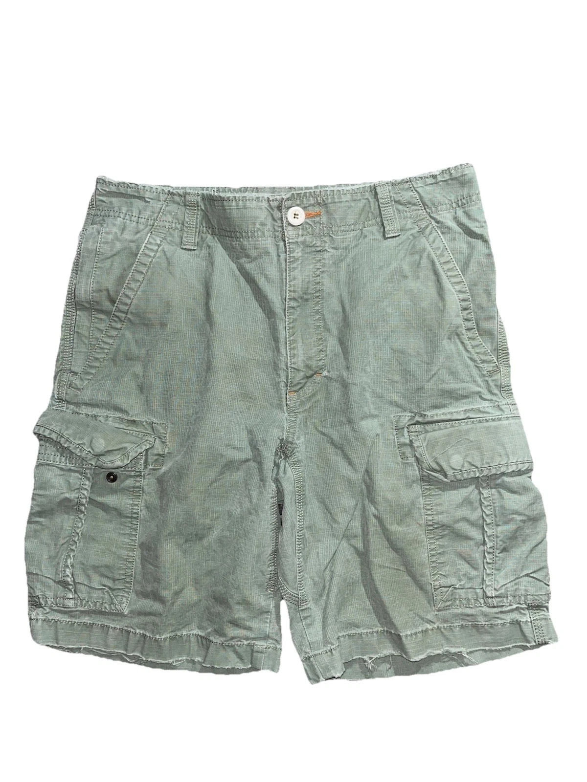 LL Bean Cargo Shorts Mens 31 Green Tropic Weight Natural Fit Hiking Outdoors