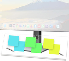 Monitor Memo Board Holder 14"x5", Adhesive-Free Message Board for Computer Mo...