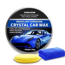 SHIELDOM Car Wax Polish Ceramic Coating Carnauba Wax Extra Gloss Paint Sealan...