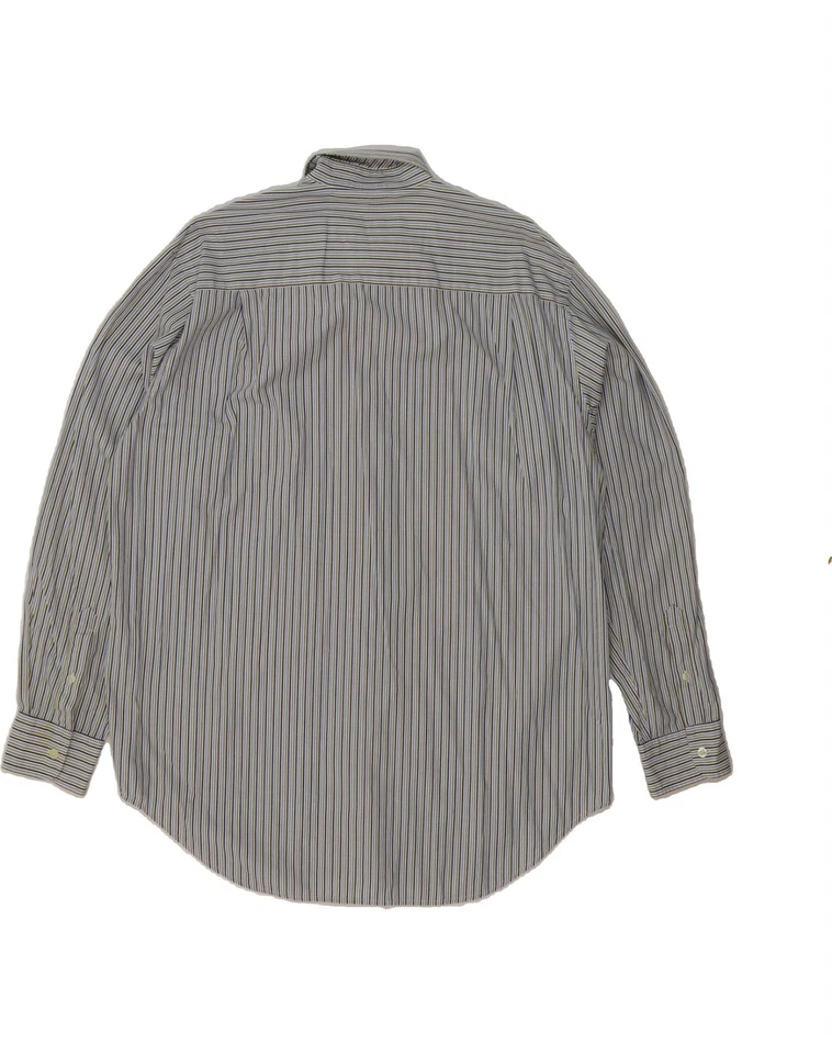 AUSTIN REED Mens Shirt Large Blue Striped Cotton BZ01 — 第 2/3 张图片