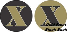 Classic Letter Balloon Gold/Black "X" 18" Foil Balloon Non-Packaged 
