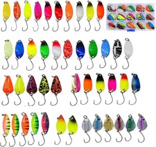 Trout Spoon Set, 45 Piece Trout Lures, Spinner Flasher 2g/2.5g/3g/3.2g/3...