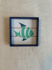 Beach Theme Nautical Fish Sign/ Nautical Decor/ Beach Decor/ Beach House