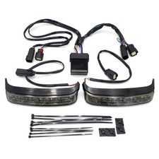 LED Black Saddlebag Brake Turn Light Smoke Lens For FLHR FLHTKSE FLHRSE FLTRUSE