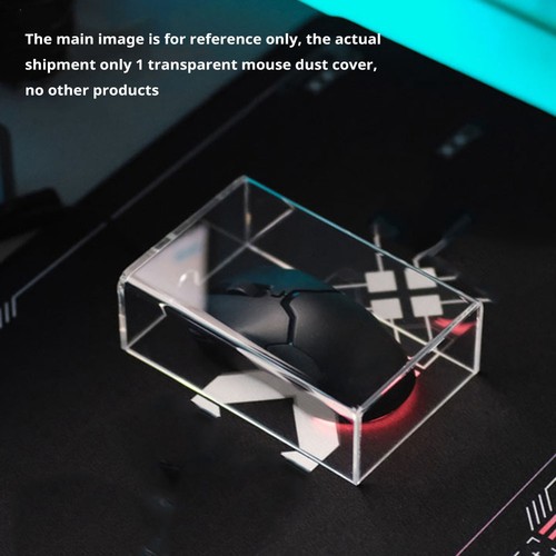 Acrylic Computer Mouse Dust Cover Transparent Air Cover Home Office Gaming8292 - Afbeelding 4 van 8