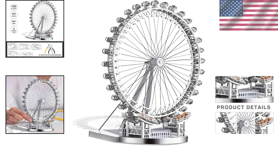 Rompecabezas de metal 3D mejorado - Modelo de arquitectura Foto 2 de 4