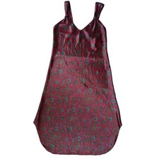 Vtg Y2K Maxi Slip Dress Maxi Silky Satin Paisley Boho whimsigoth cocktail
