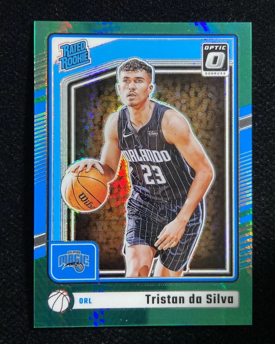 2024-25 Panini Donruss Optic Tristan Da Silva #260 Green Hyper 219/249 RC AB74