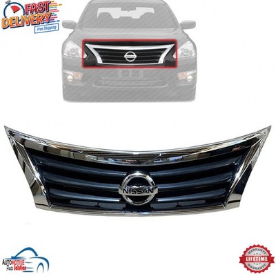 NEW FRONT BUMPER UPPER GRILLE ASSEMBLY & OEM EMBLEM FOR 2013-2015 NISSAN ALTIMA