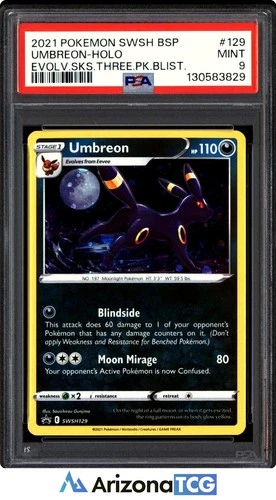 Pokemon 2021 Umbreon SWSH129 Holo Black Star Promo SWSH Black Star Promos PSA 9