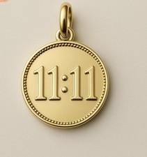 Angel Number coin pendant 11:11 Spiritual Jewelry Charm Guardian protection Gift
