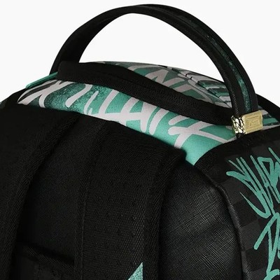 SPRAYGROUND LIMITED EDITION BACKPACK SPRAY POETRY III BLACK AQUA