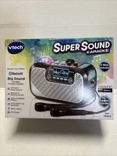 VTech Super Sound Karaoke Portable Bluetooth, 2 Mics Included, Party Lights NEW