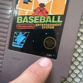 Matte Sticker Seal CANADA Baseball Nintendo NES Original Black Box Test Market