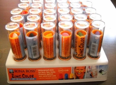 Rona Ross Zinc Color Sun Stick SPF30 Waterproof Sun, Wind,Cold 4.7gr Face & Lip