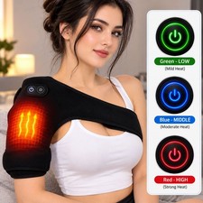 Electric Heated Shoulder 3 In1 Massager Brace with Vibration Joint Pain Relief