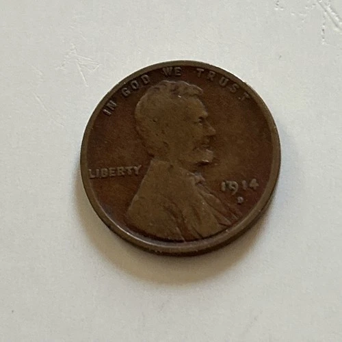 1914 d lincoln cent, VG-F
