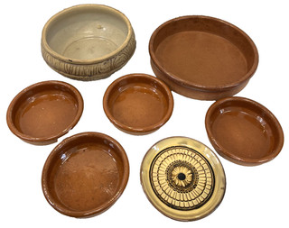 Mediterranean Terracotta & Stoneware Bowls Large Small Tapas Style Bundle