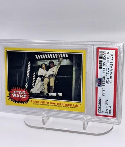 1977 Topps Star Wars #166 A close call for Luke and Princess Leia!