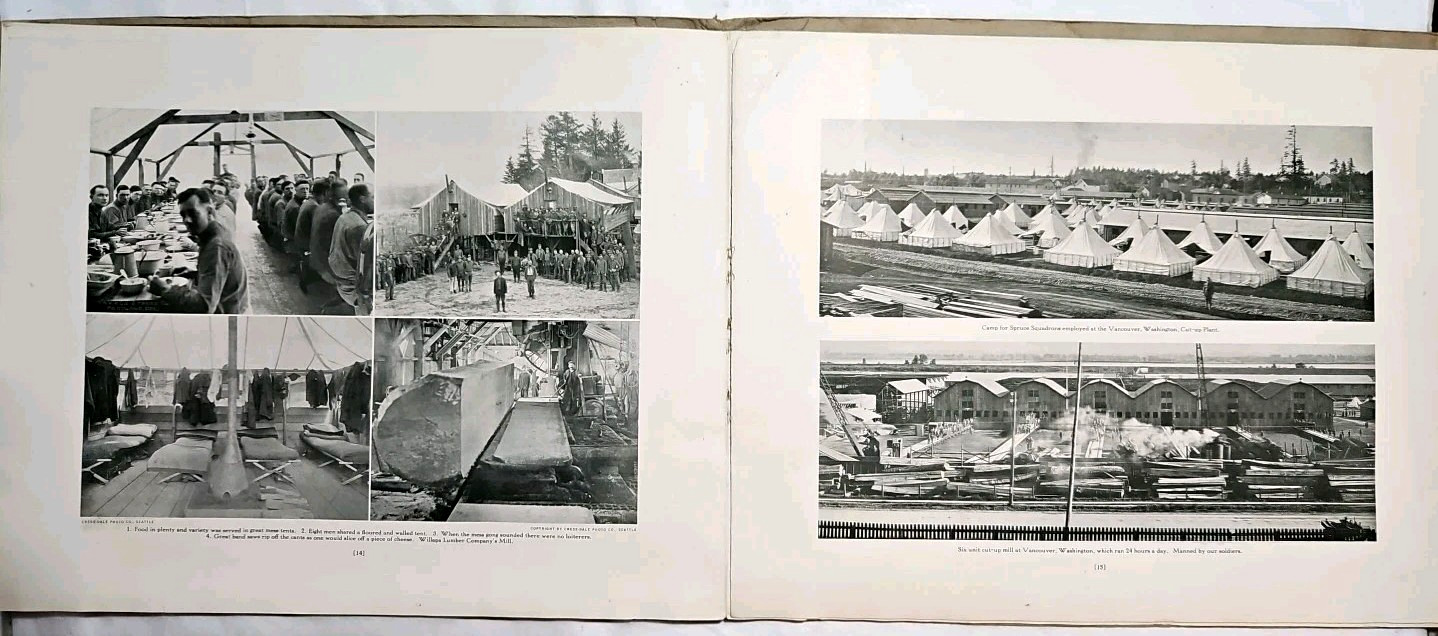 1918 Spruce Production Division WWI Pictorial Review Oregon Washington U.S. Army