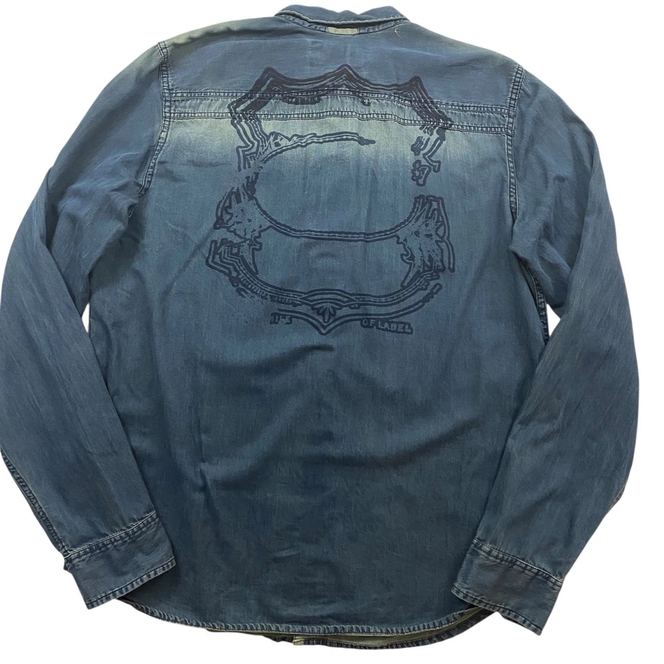 Buffalo David Bitton Snap button denim shirt Men's L - Image 4 of 4