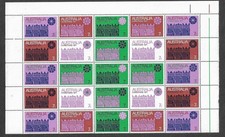 Australia 1971 Christmas chalky paper block 25 fine condition mnh