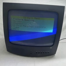 Vintage GE 13GP341 13 CRT TV Black Retro Gaming Coax RF Input Tested Power Up on