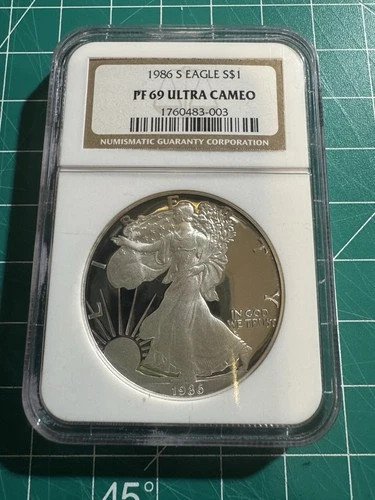 1986 S American Silver Eagle PF69 NGC Ultra Cameo First Year Issue
