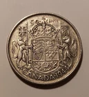 1944 Canadian 50 Cents, George VI, Silver (.800), ASW .3oz   ** FREE SHIPPING **