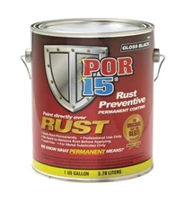 POR-15 45401 High Performance Rust Preventive Coating, 1 gal, Semi-Gloss Black