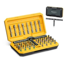  42 in 1 Ratchet Screwdriver Set, Magnetic DIY Repair Tool Kit with Yellow