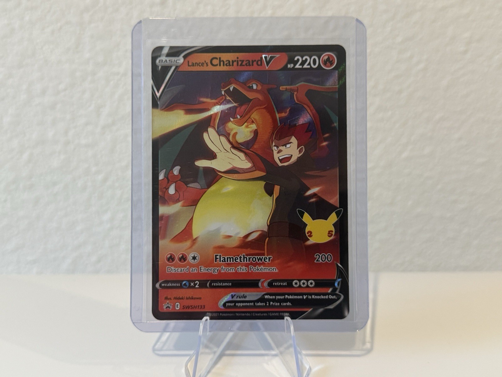 Pokémon TCG Lance’s Charizard V SWSH133 Black Star Promo Celebrations NM