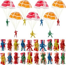 OJYUDD 50 PCS Parachute Toy,Mini Paratroopers Army Parachute Flying Throwing Out