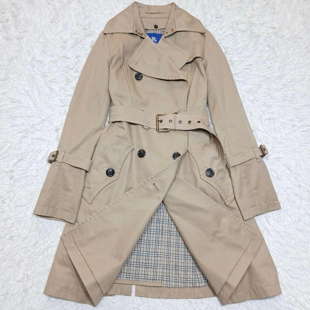 Vintage Burberry Blue Label Trench Coat Nova Check US S Japan thumbnail 18