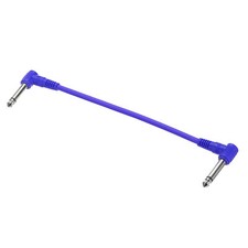 Guitar Patch Cables 1/4" TRS Right Angle Pedal Instrument Cable Blue