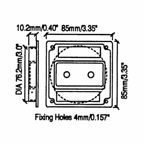 Penn M1500 Recessed Plastic Dish for 2x Jack Sockets - Black - Picture 2 of 2