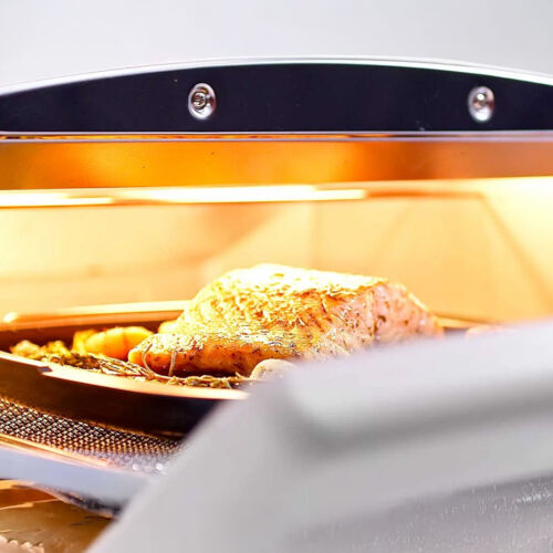 HeatMate Arbeitsplatte Toaster Backofen mit Graphit-Technologie & Zubehör, oliv - Bild 2 von 5