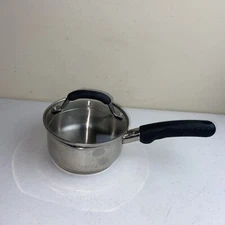 EKCO ENDURA 18/10 Stainless Steel 1 Qt Saucepan Sauce Pan Double Spout W/Lid