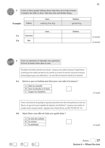 GCSE French AQA Exam Practice Workbook Course with Answer Key Stage 4 Cgp - Picture 8 of 12
