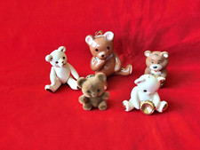 Cute Collectable Lot of Five Assorted Bears in Various Materials- Measuring 1-2"